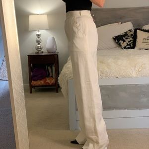Vintage Valentino white linen pants-uncut!
